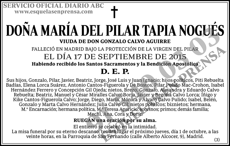 María del Pilar Tapia Nogués